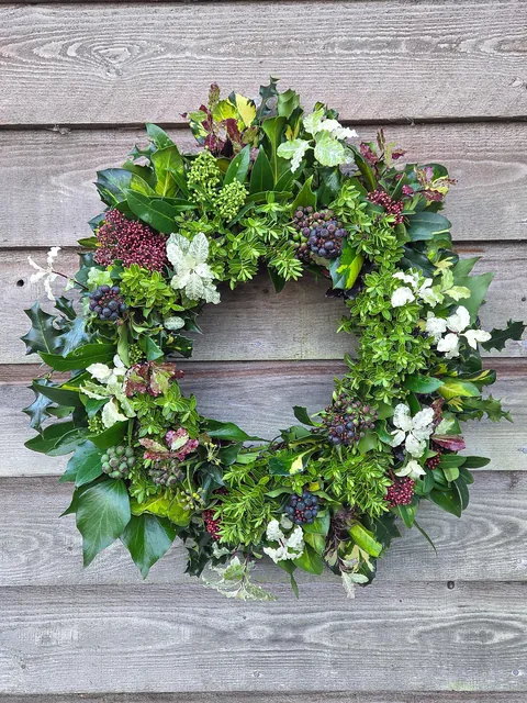 A few of the Christmas wreaths I made this year with everything sourced from the garden!