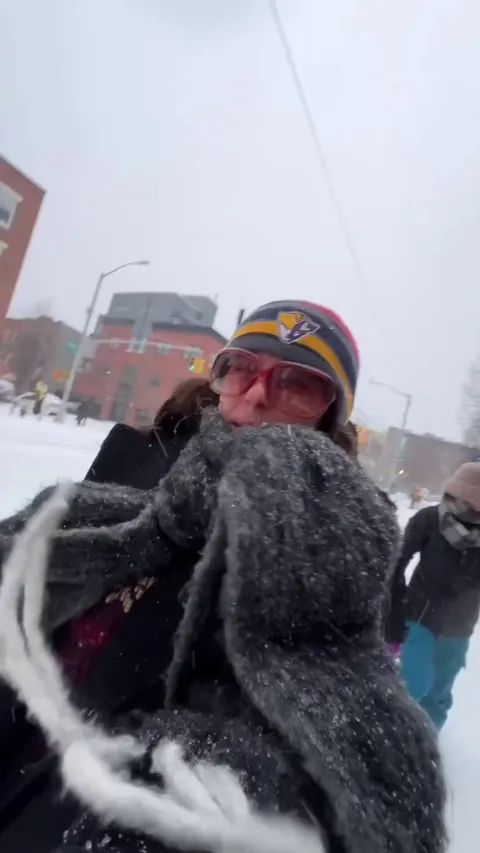 They went to the snowball fight in NYC.