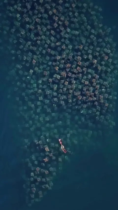 Swimming with Mobula rays