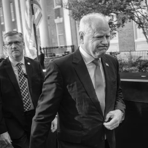 Pic I took of Tim Walz immediately after Harris concession speech (OC)