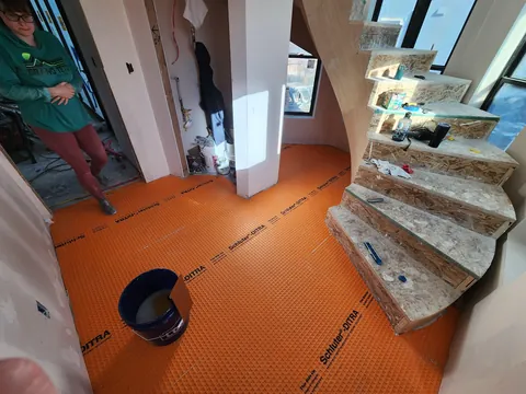 Wife and I Tiled the Foyer in our ADU Over the Holidays