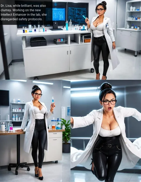 Dr. Lisa Accidentally Bimbofies Herself in the Lab