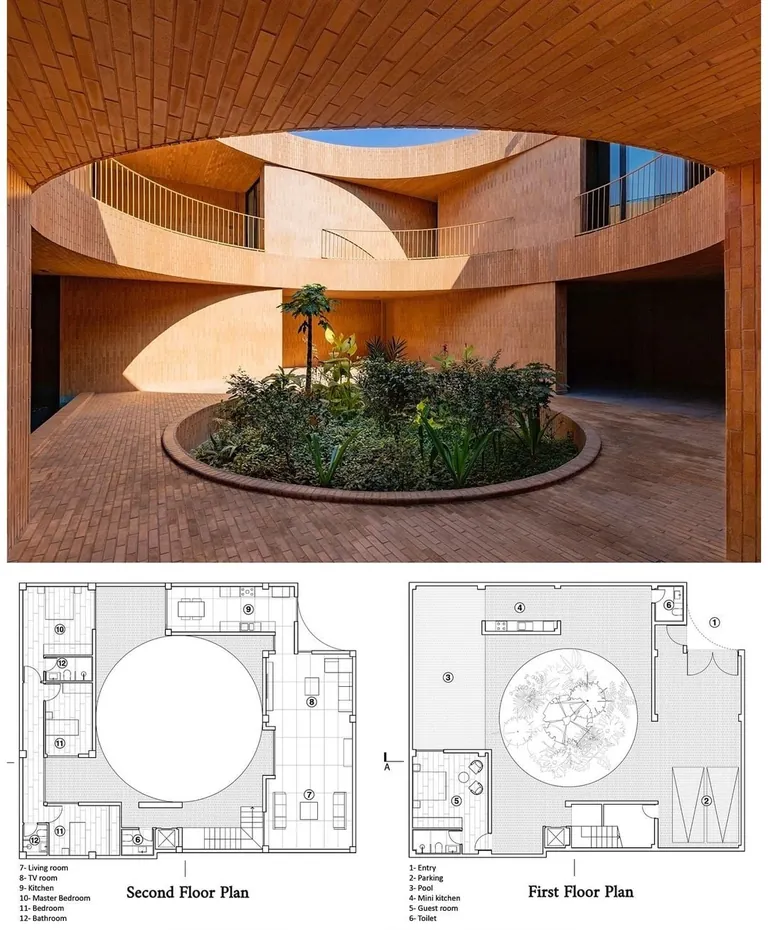 Brick - some contemporary residential buildings, iran. 