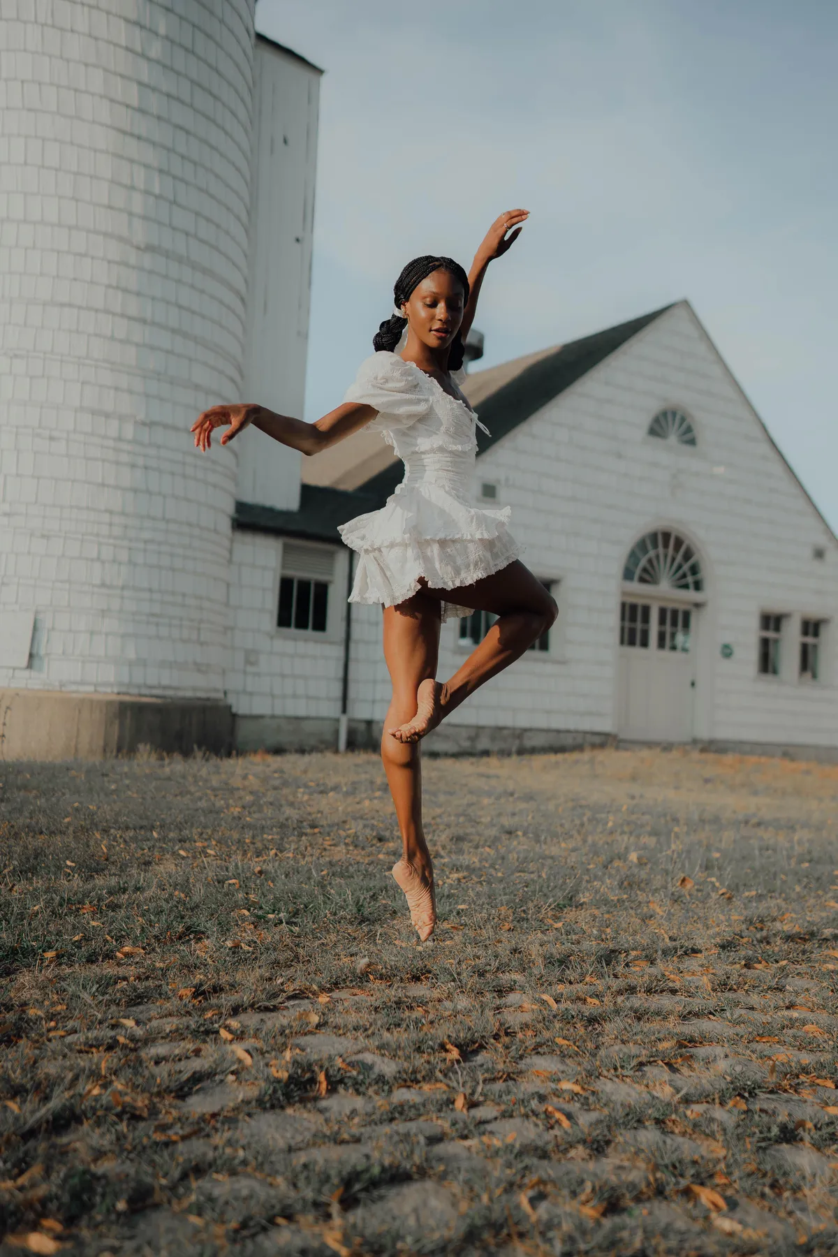 ITAP of a ballerina on a farm