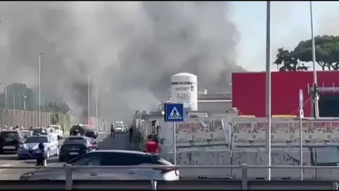 An LPG station exploded in Rome this morning.