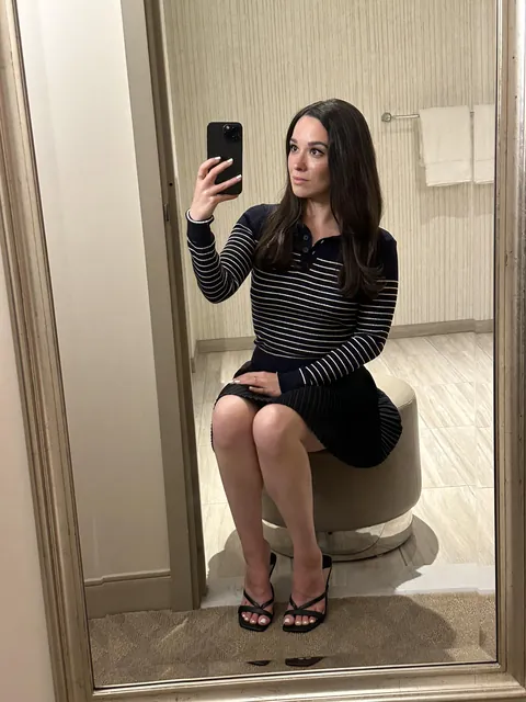 I adore wearing skirts and heels together.