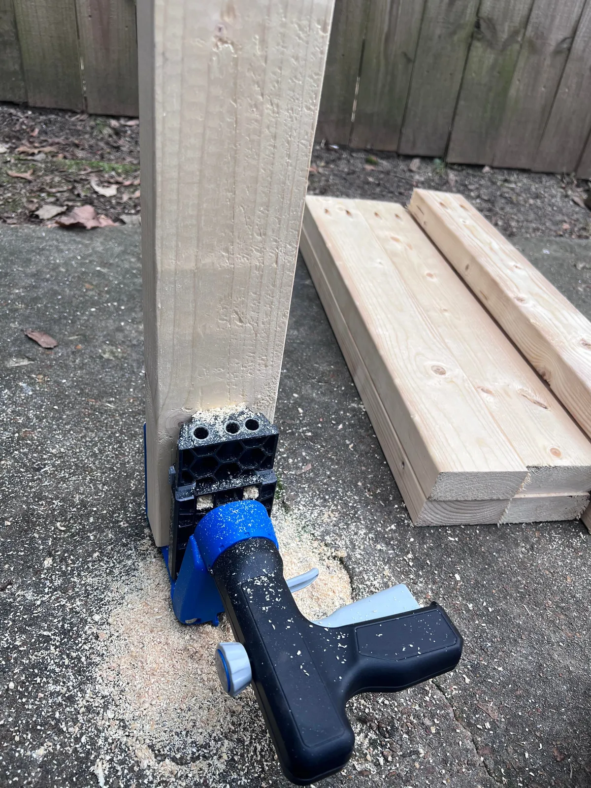 Completed a weekend project! Shelves and a workbench built into my garage.