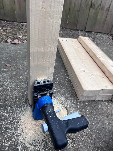 Completed a weekend project! Shelves and a workbench built into my garage.