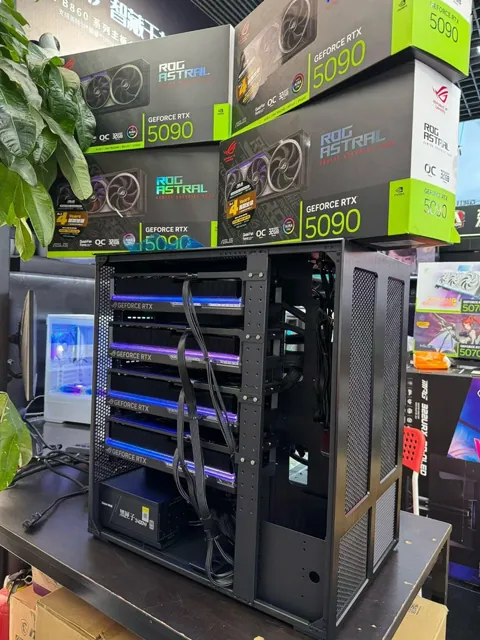 a quadruple 5090 battlestation