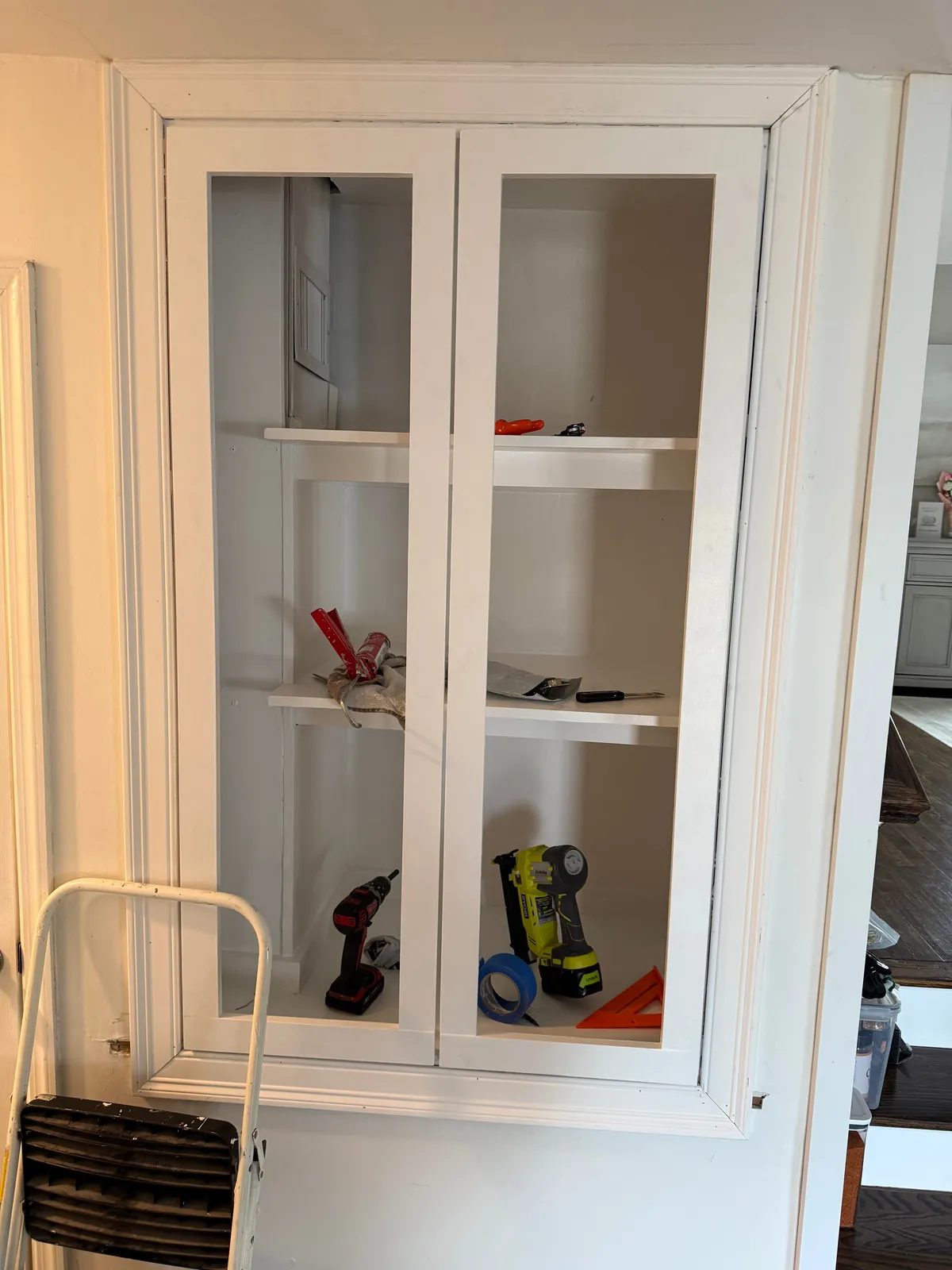 Replaced weird closet doors that came with my house with some DIY rattan doors on partial overlay hinges