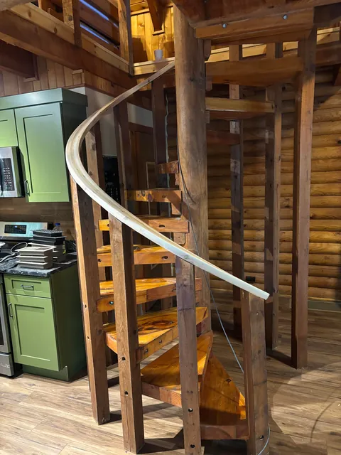 Made a spiral staircase railing for my cabin