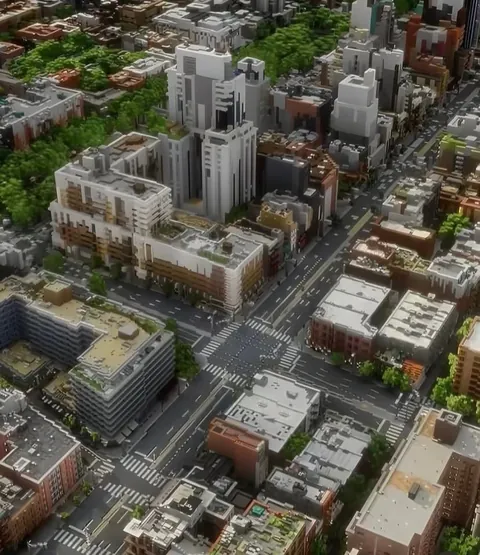 A team spent years building this full-scale, exact replica of New York in Minecraft.