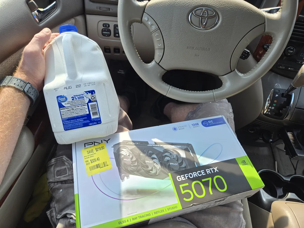 Did i finally do it? I just went to get milk...