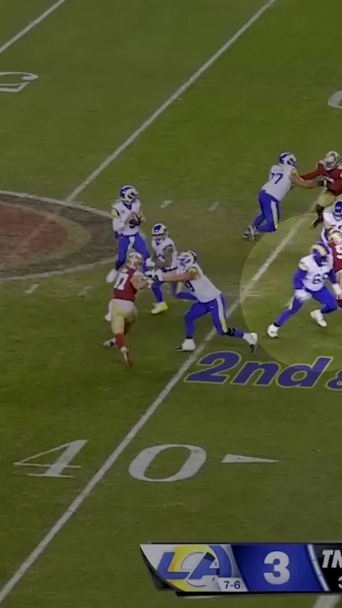 [Highlight] Kevin Dotson runs through two defenders blocking for Puka Nacua