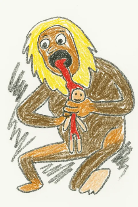 Turn this image into a drawing a 5 year old would make