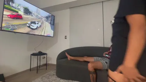 Walking in on me playing GTA but no intention to make me stop