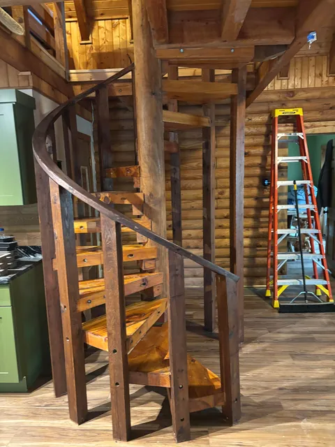 Made a spiral staircase railing for my cabin