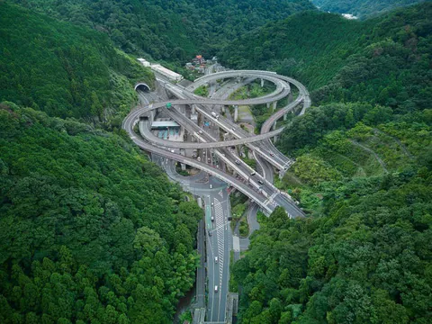 This is the Hisashimichi Interchange, located near Tokyo, Japan. It is perhaps one of the most complicated roads in the world.