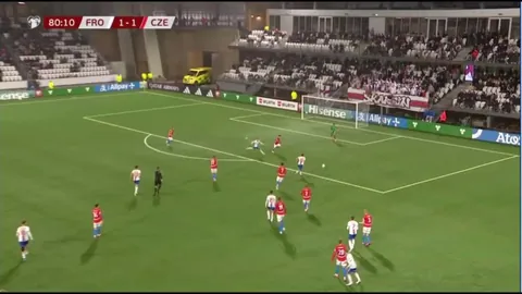 Faroe Islands' winning goal against Czechia with Faroese commentary