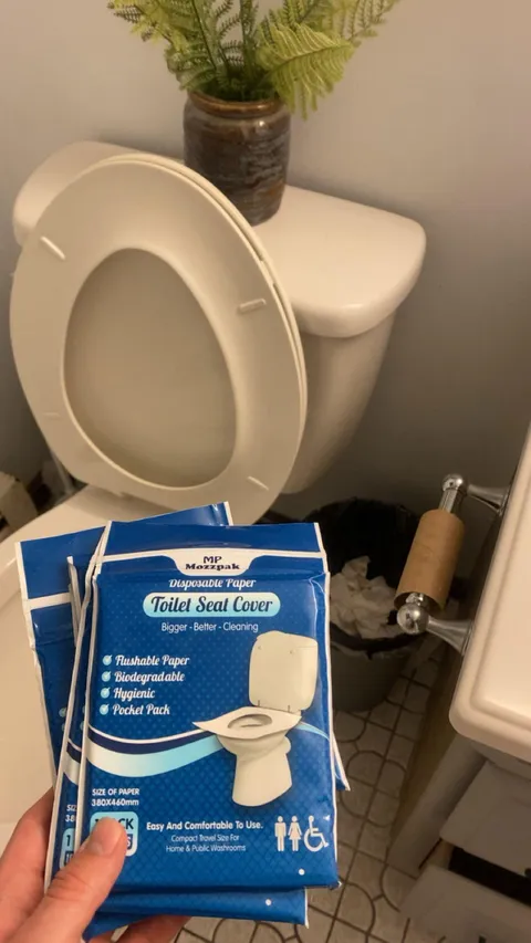 Step-Mom bought toilet covers for her daughter because she uses toilet paper to cover the seat, she hasn’t used them once