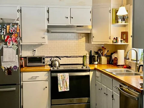 This is my very lived-in kitchen. My childhood home, now raising a family here.