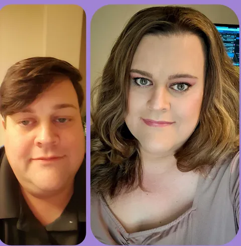 If i can learn to do makeup anyone can😊 These photos are about 3 years apart. Product list in comments.