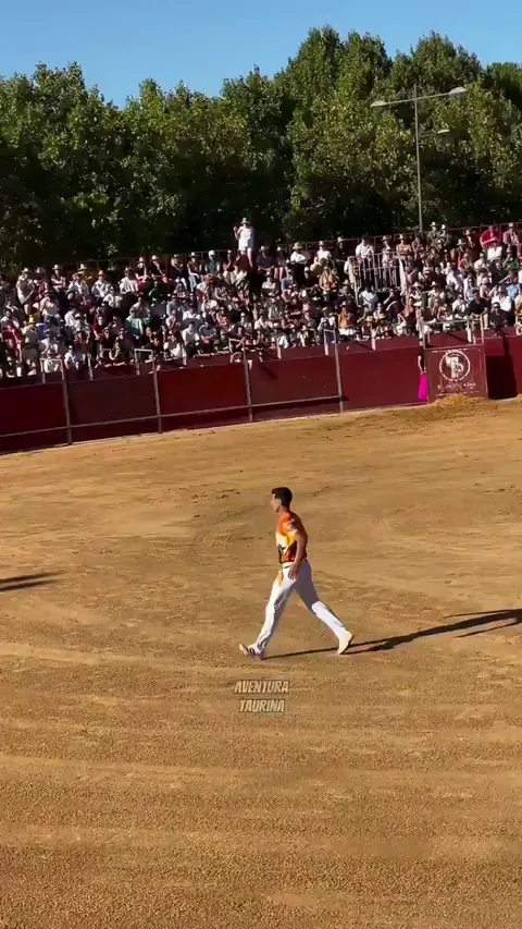 Yeah running away from a Bull.