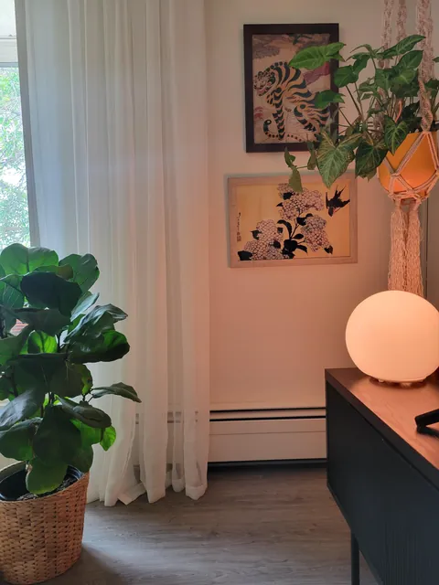 I call it "cozy girly", my one-bedroom rental apartment in Canada