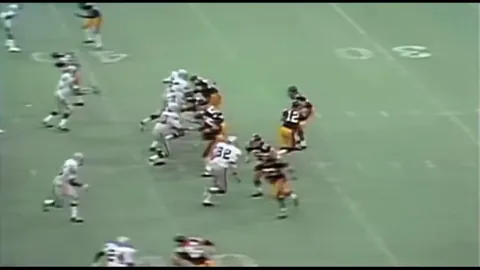 In 1972, with the Steelers trailing the Raiders 7-6 in the Divisional Playoffs and only 22 seconds left in the game, Franco Harris scooped up a deflected pass and scored a TD.  This was coined the "Immaculate Reception."