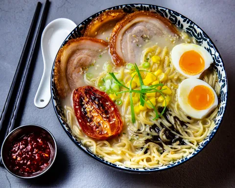 [Homemade] Tonkotsu ramen with leftover porchetta and black garlic oil.