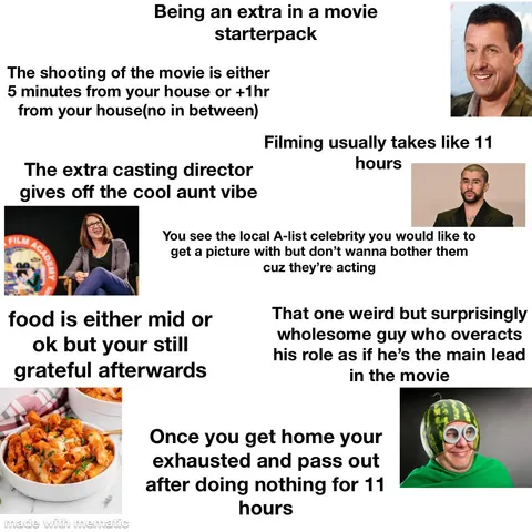 Being an extra in a movie starterpack 