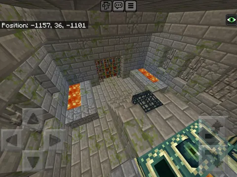 A stronghold with the portal room blocked off by the library