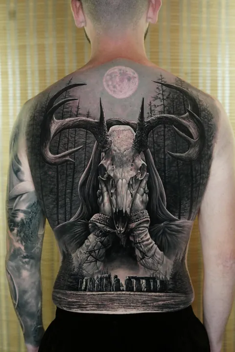 Druid backpiece made in 4 consecutive days by (me) John Embry at Muse &amp; Myth Louisville, KY