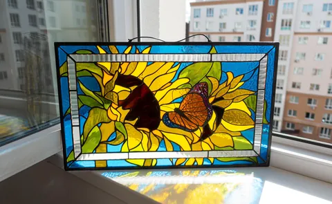 my flower collection, stained glass, by me u/mojoartglass, 2025