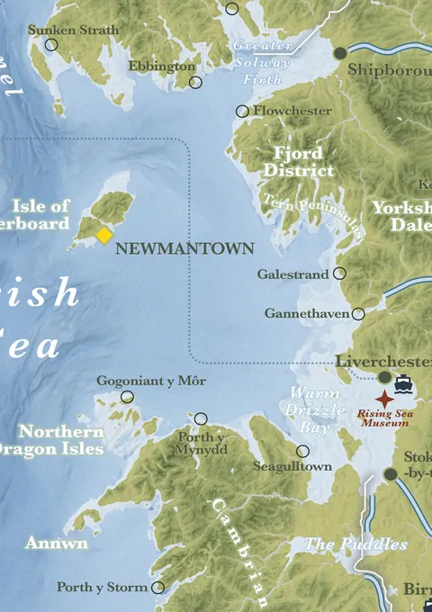 A map of the Unite... British Archipelago &amp; the Irish Isles if all the glaciers melted [OC]