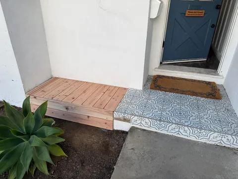 Small Front Yard Overhaul - Desert Landscape with Dry Creek in SoCal