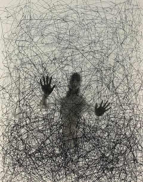 Some of my pen and ink drawings on paper.