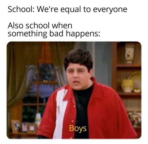 That actually happens in my school