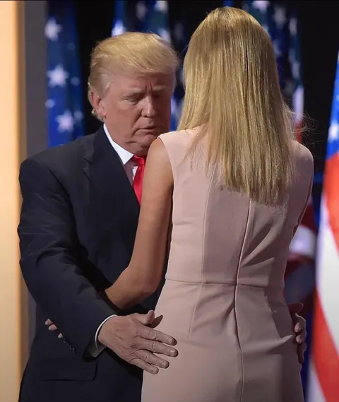 Trump with his daughter ivanka at the RNC 2016.