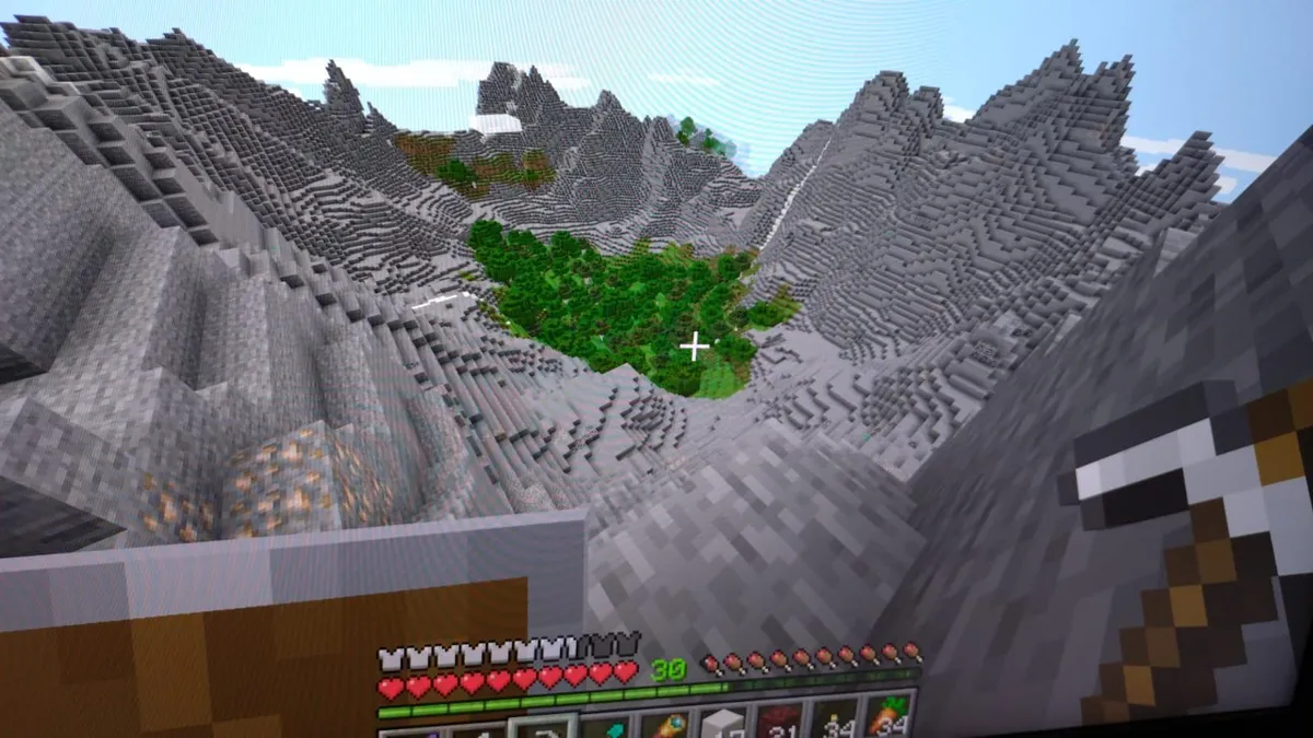 Climed a mountain and found this beautiful place inside 