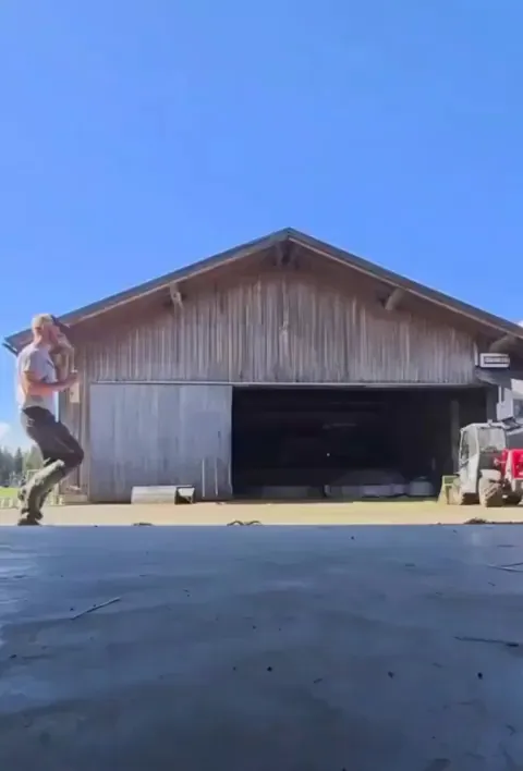 Baby donkey won't let go of his keeper.

That’s pure loyalty right there.