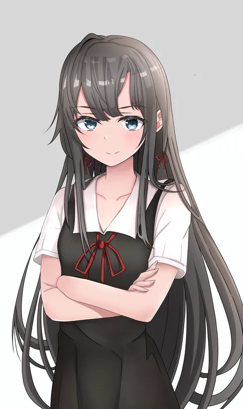 Yukino Yukinoshita wearing Kaguya sama uniform. [OregairuxKaguya][OC]