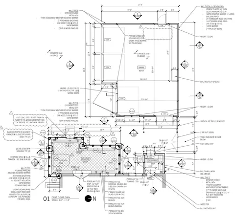 Just had the time to Spring Clean and since we finally finished the concrete floors and got cabinetry installed, I wanted to share! Here is our new, 1920s-styled garage in Detroit with a custom attic elevator, our architectural drawings and images of the original 1927 garage we replaced.