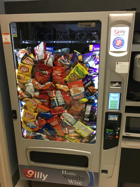 Vending machine at work made an error and distributed everything all at once.