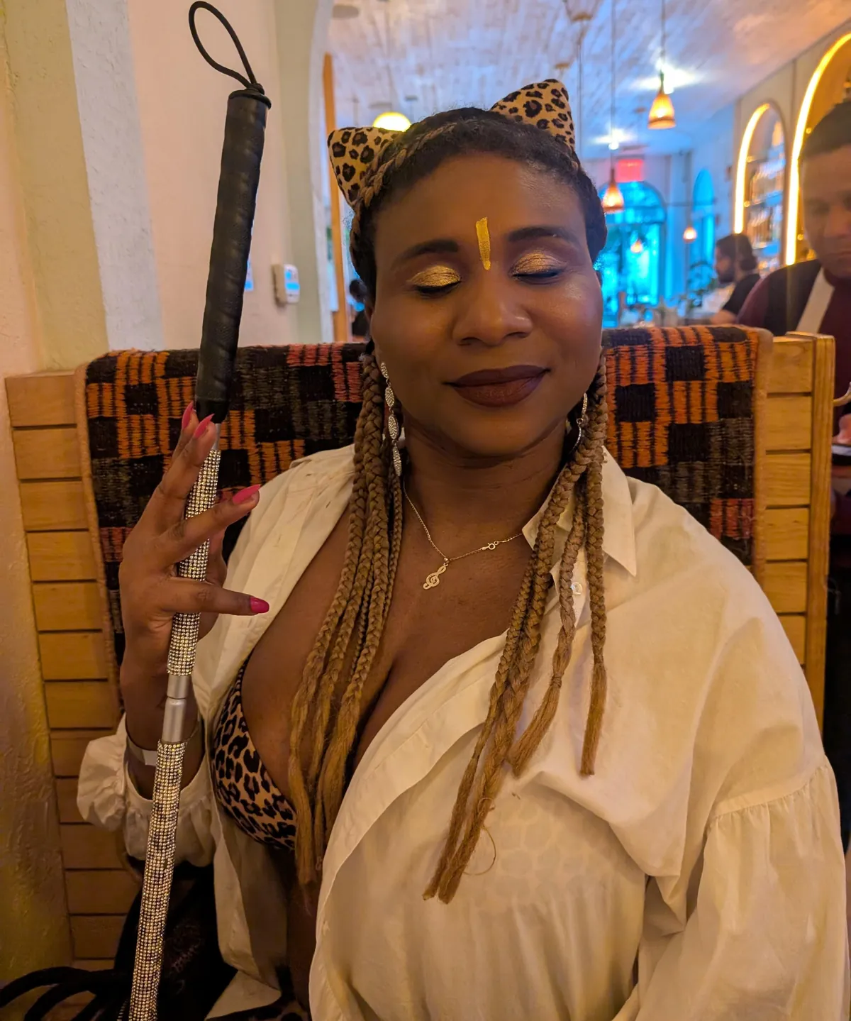 My SO is blind and I do her makeup, something wild for a showcase performance!