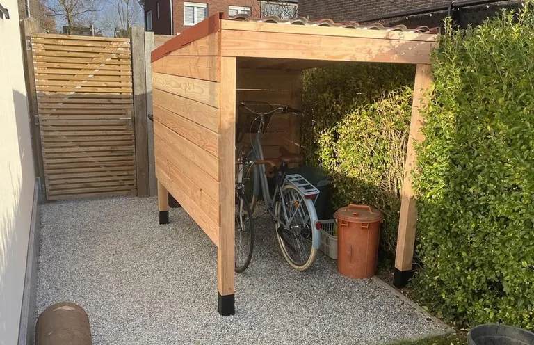 DIY outside bicycle storage