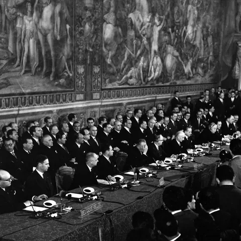 On this day in 1957, Belgium, France, Germany, Italy, Luxembourg and the Netherlands signed the Treaty of Rome, laying the foundations for today’s European Union.