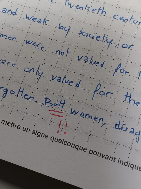 I wrote "butt" on a test and got a 18/20