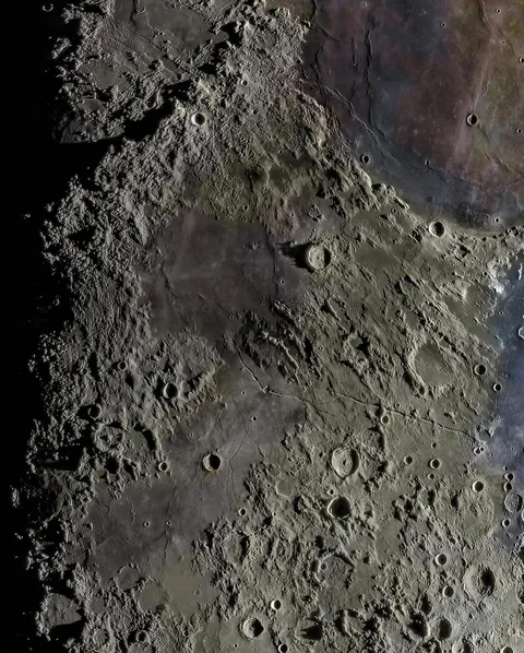 "The Gigamoon": the sharpest public domain photo of the moon ever taken, at 1.3 gigapixels. It's a mosaic of over 280,000 photos, revealing incredible detail, including the Apollo landing sites, captured by astrophotographer Andrew McCarthy.