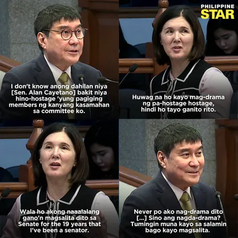 “NEVER PO AKO NAG-DRAMA DITO”

Senators Raffy Tulfo and Pia Cayetano clashed after Tulfo accused Alan Peter Cayetano of blocking minority members from joining committees under his chairmanship.